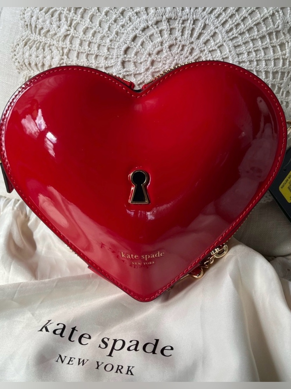 Kate Spade ♠️ Key To My Heart Bag, Retired Rare NWT ❤️🔑